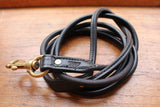 Rolled Leather Dog Leash in Havanna